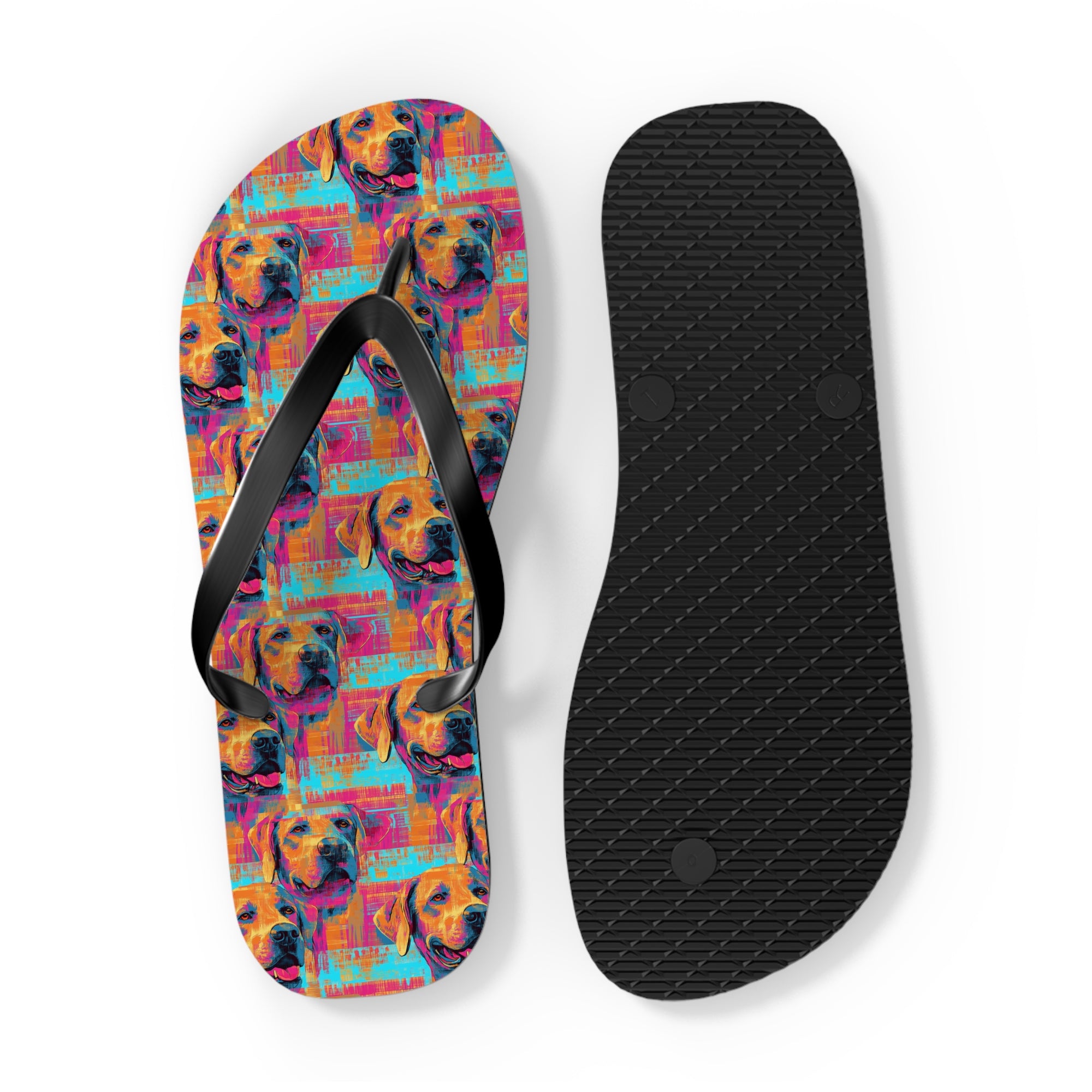 Rustic Charm Labrador Chic Flip Flops