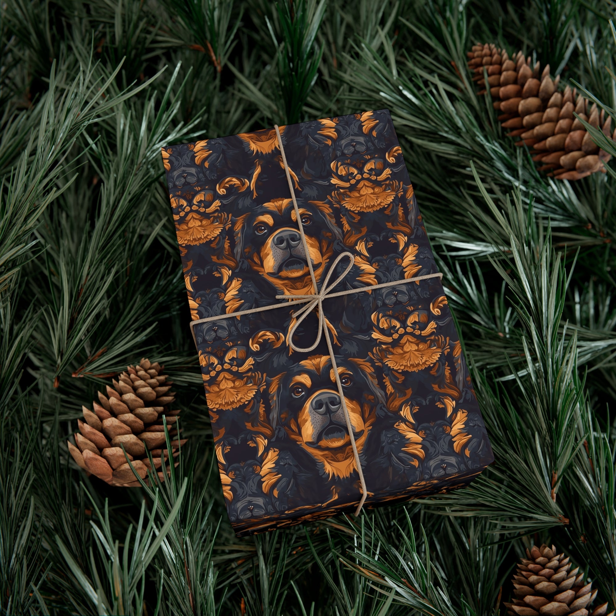 Modern Rottweiler Royalty Gift Wrap Papers