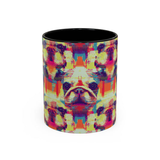 Glitchy Bulldog Blitz Accent Coffee Mug