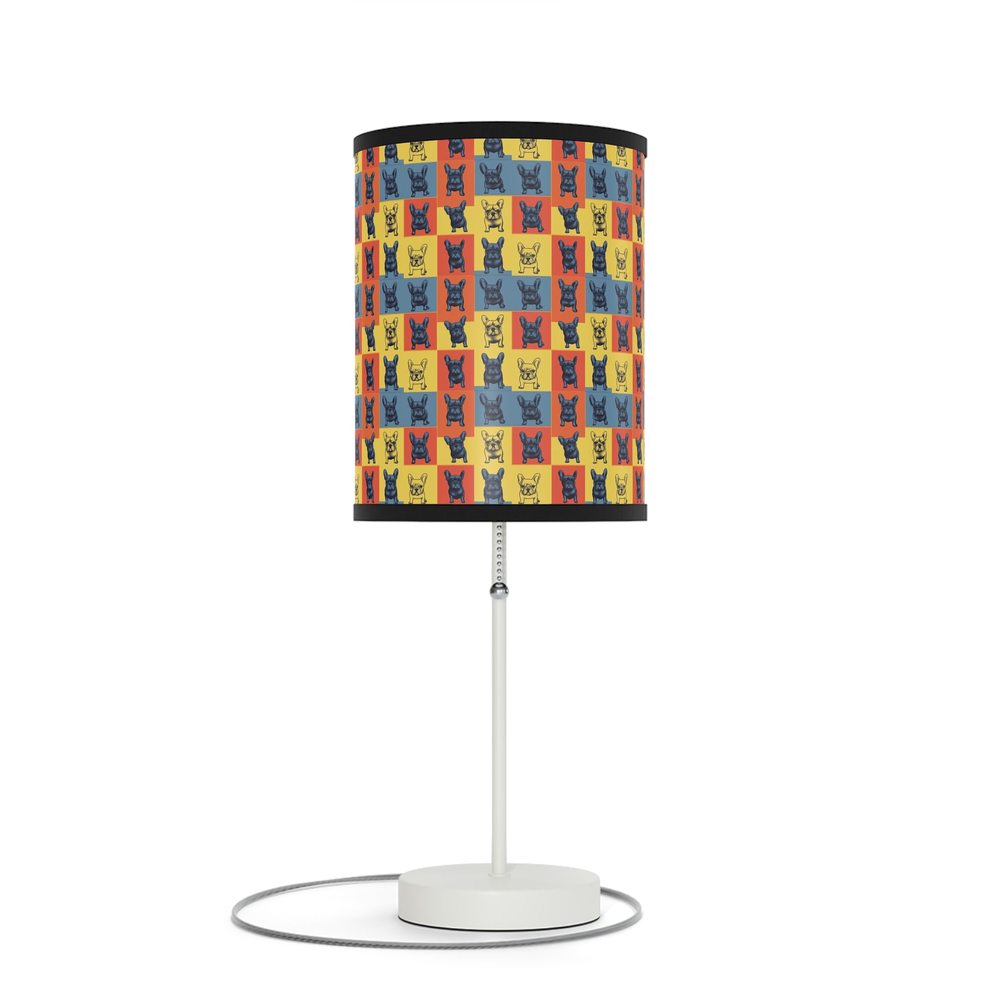 Frenchie Pop Art Pawfection Grid Lamp on a Stand