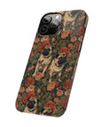 Blooming Pug Paradise Slim Phone Cases