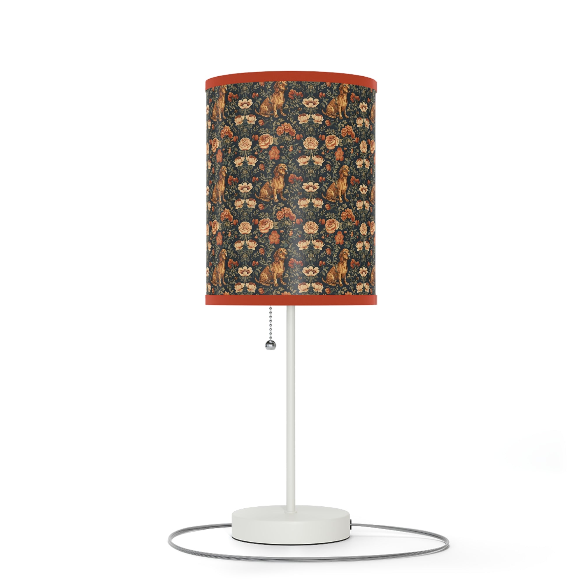 Dazzling Dachsund Blossoms &amp; Foliage Lamp on a Stand