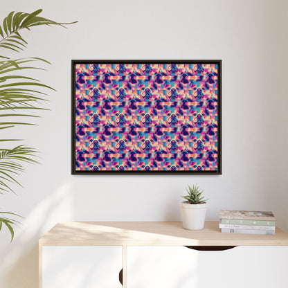 Dazzling Bulldog Chic Matte Canvas, Framed