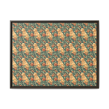 Blooming Goldie Glam Matte Canvas, Framed