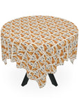 Golden Glamour Paws - Luxe Licks for Regal Retrievers Tablecloth