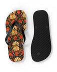 Golden Pawsatronic Tapestry Flip Flops