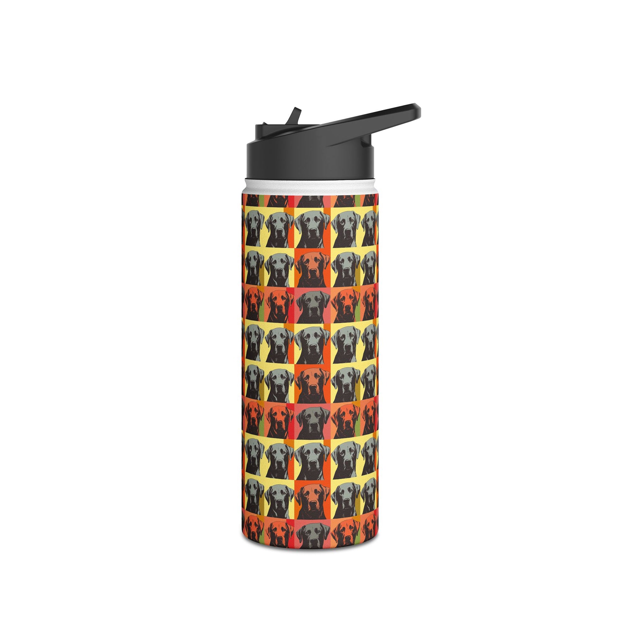 Whimsical Warhol Labrador Stainless Steel Water Bottle