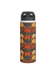 Golden Pawsatronic Tapestry Stainless Steel Water Bottle