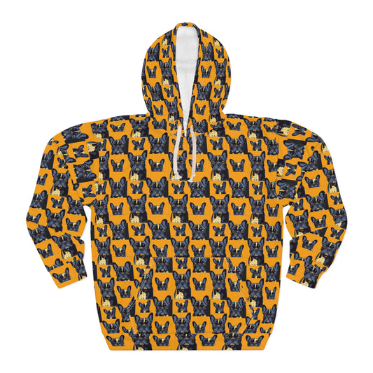 Frenchie Pawsitively Pawsome Peek-a-Boo Perfection Unisex Pullover Hoodie