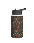 Dapper Dachshund Embroidery Elegance Stainless Steel Water Bottle