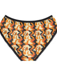 Golden Woof Abstract Glamour Women's Briefs