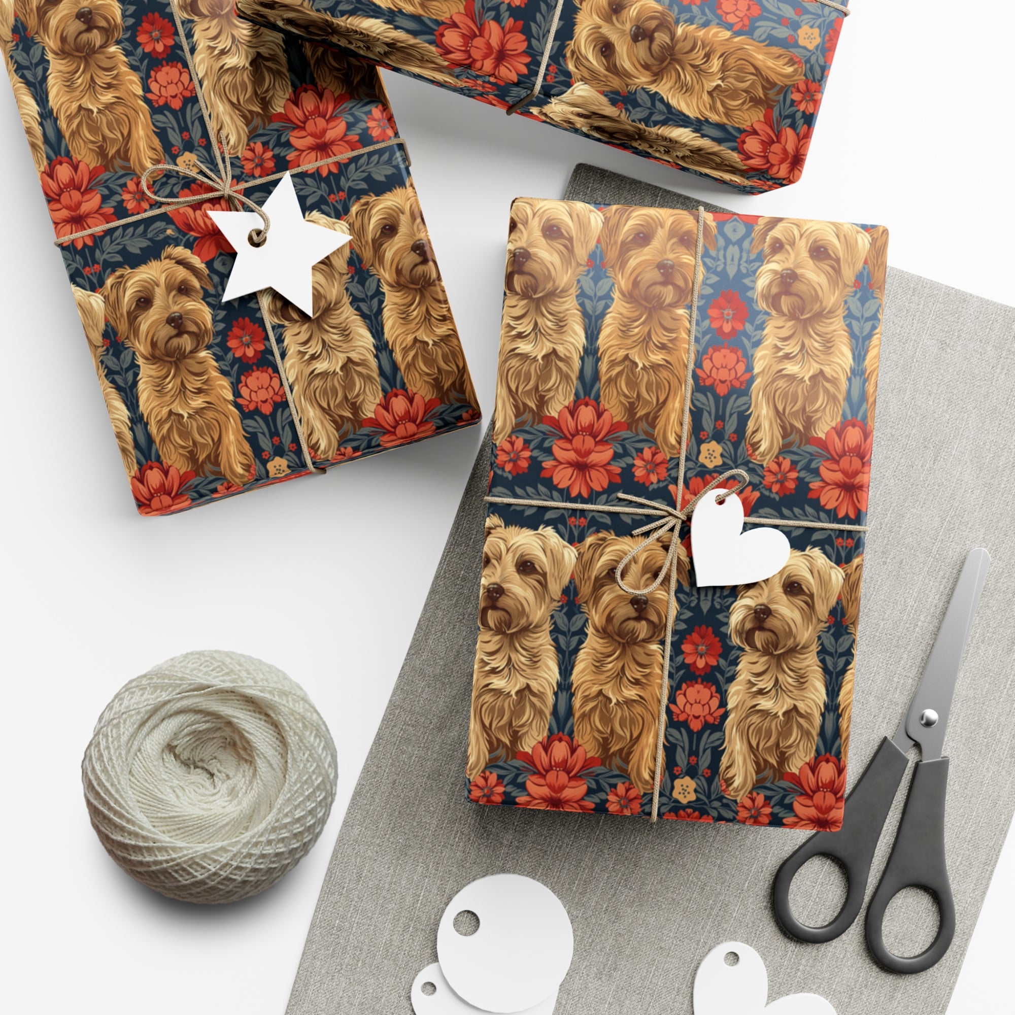 Yorkie Charm Twins Gift Wrap Papers