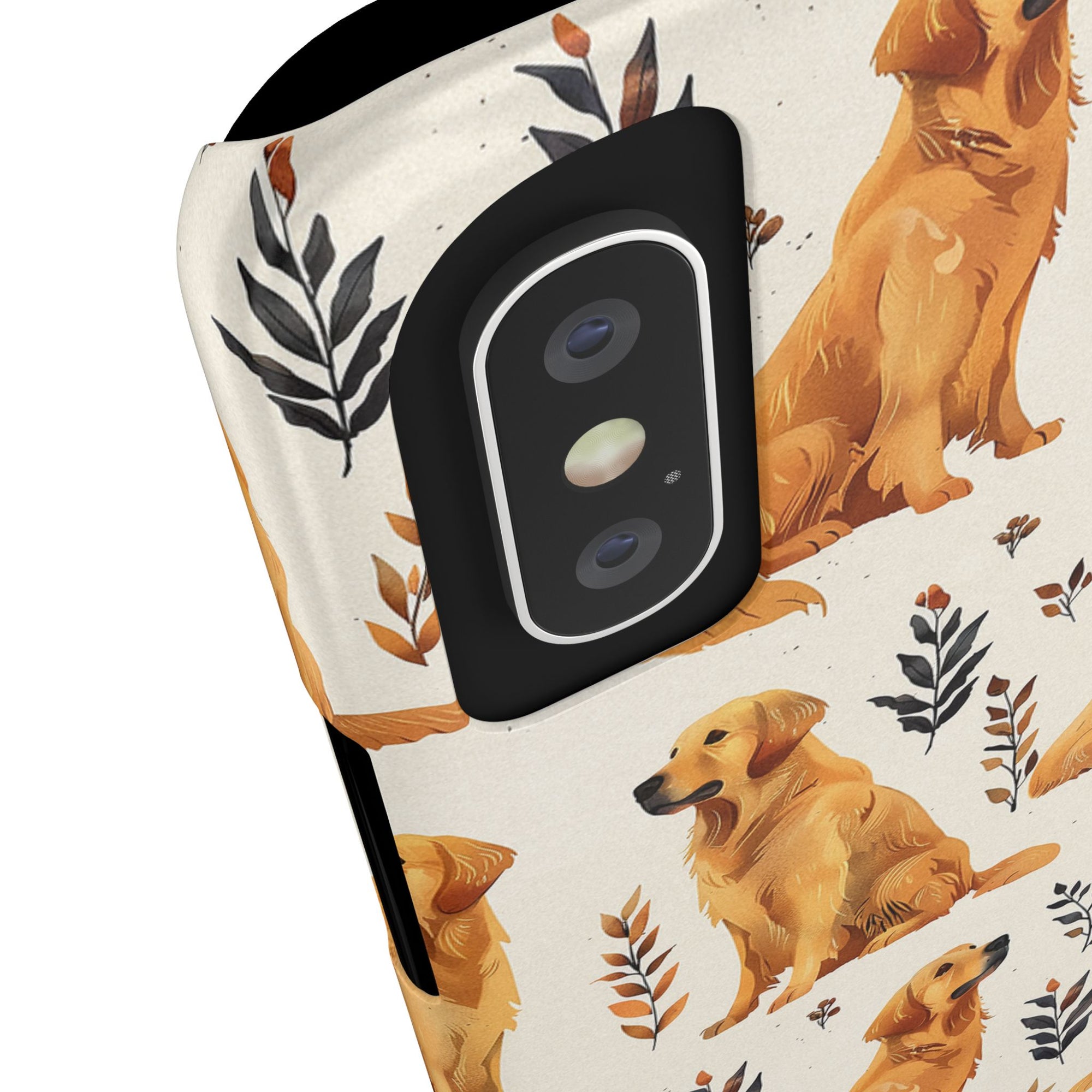 Golden Glamour Paws - Luxe Licks for Regal Retrievers Slim Phone Cases