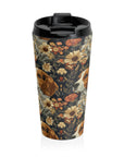 Beagle Blossoms Stainless Steel Travel Mug