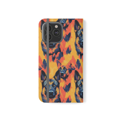 Impressionistic German Shepherds Flip Cases