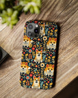 Corgi Rainbow Vine Dream Slim Phone Cases