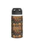 Fanciful Golden Paradise Blossom Stainless Steel Water Bottle