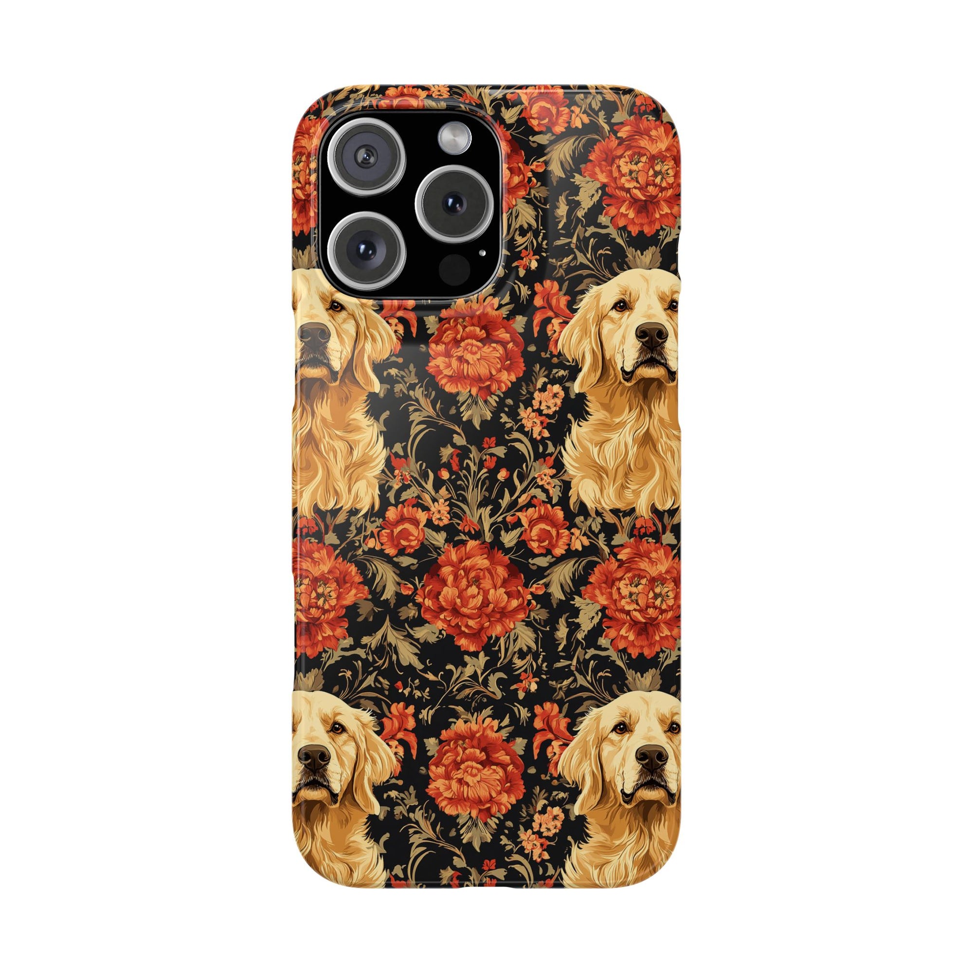 Golden Pawsatronic Tapestry Slim Phone Cases