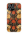 Golden Pawsatronic Tapestry Slim Phone Cases