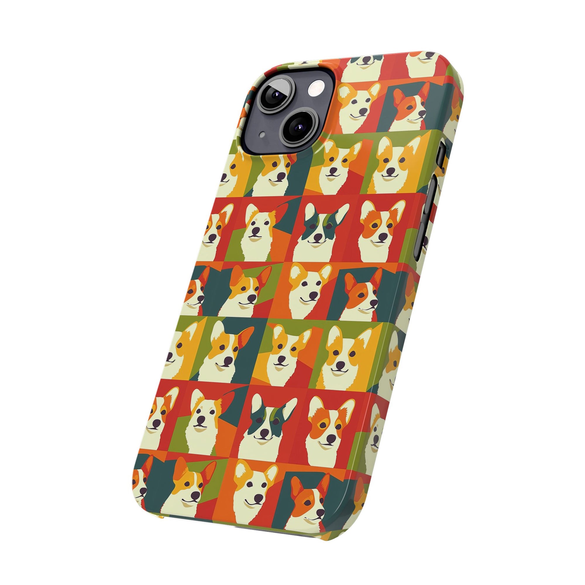 Corgi Chic Popart Pup Slim Phone Cases