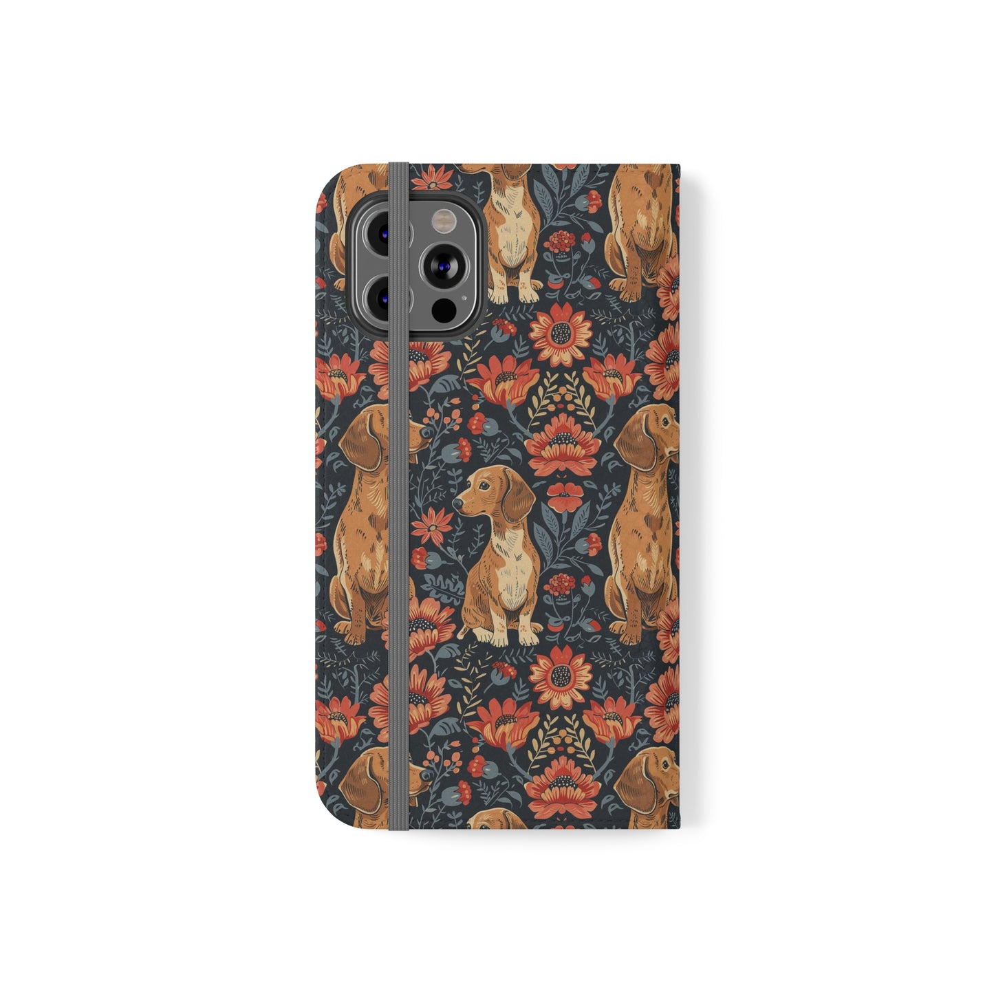 Floral Pawsome Dachsund Delight Flip Cases