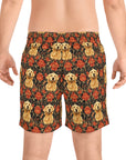 Golden Pawsatronic Tapestry Men's Mid-Length Swim Shorts