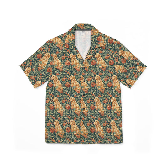 Blooming Goldie Glam Men's Hawaiian Camp Shirt