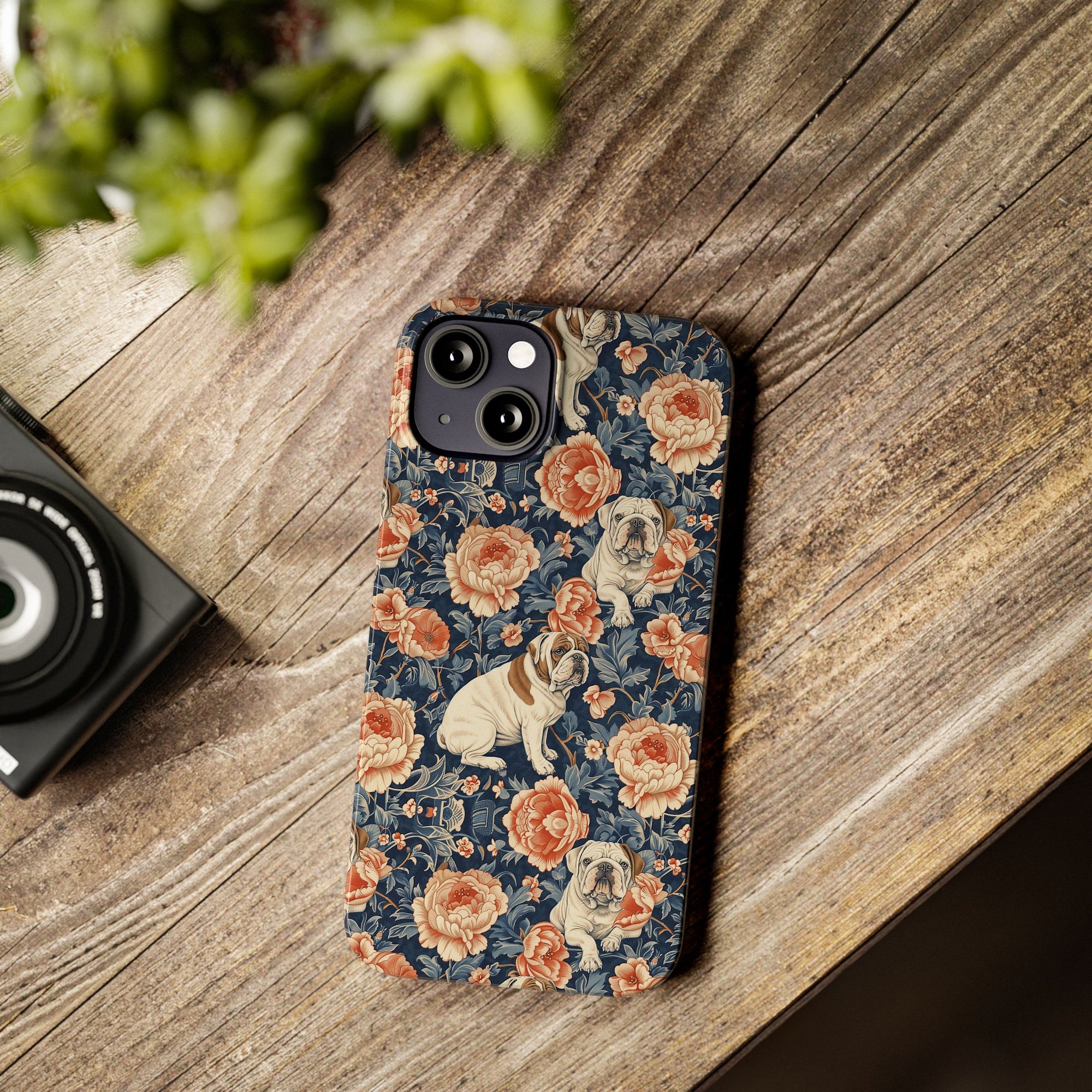 Blooming Bulldog Beauty Slim Phone Cases