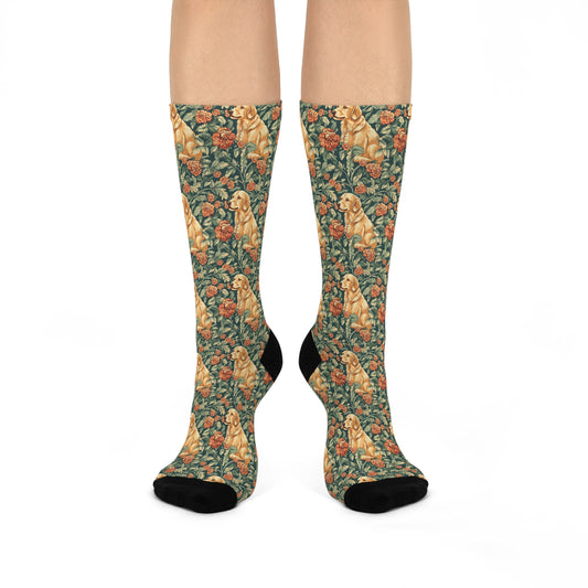 Blooming Goldie Glam Cushioned Crew Socks