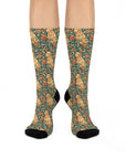 Blooming Goldie Glam Cushioned Crew Socks