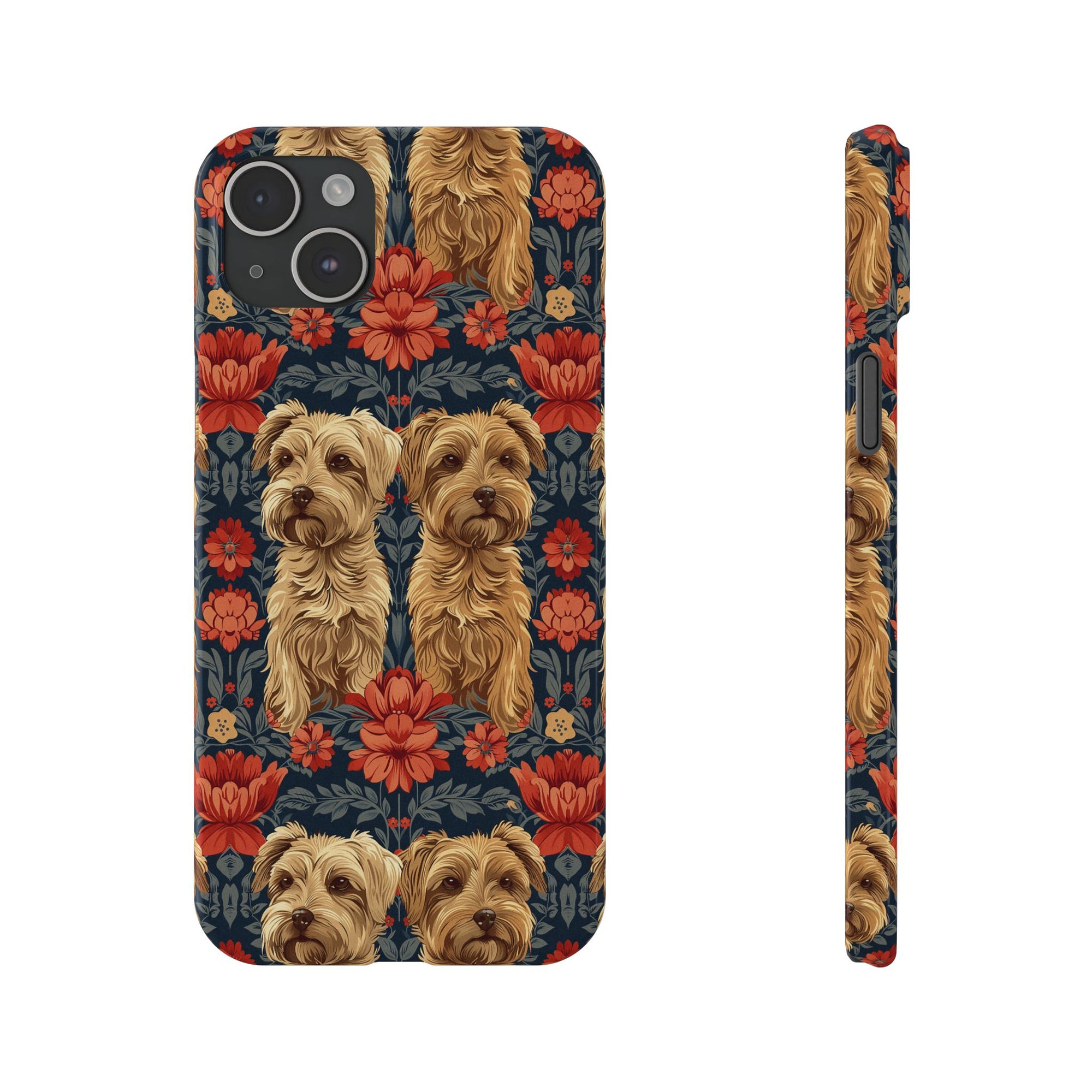 Yorkie Charm Twins Slim Phone Cases