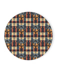 Pawsome Rottweiler Royalty Plaid Cork Back Coaster