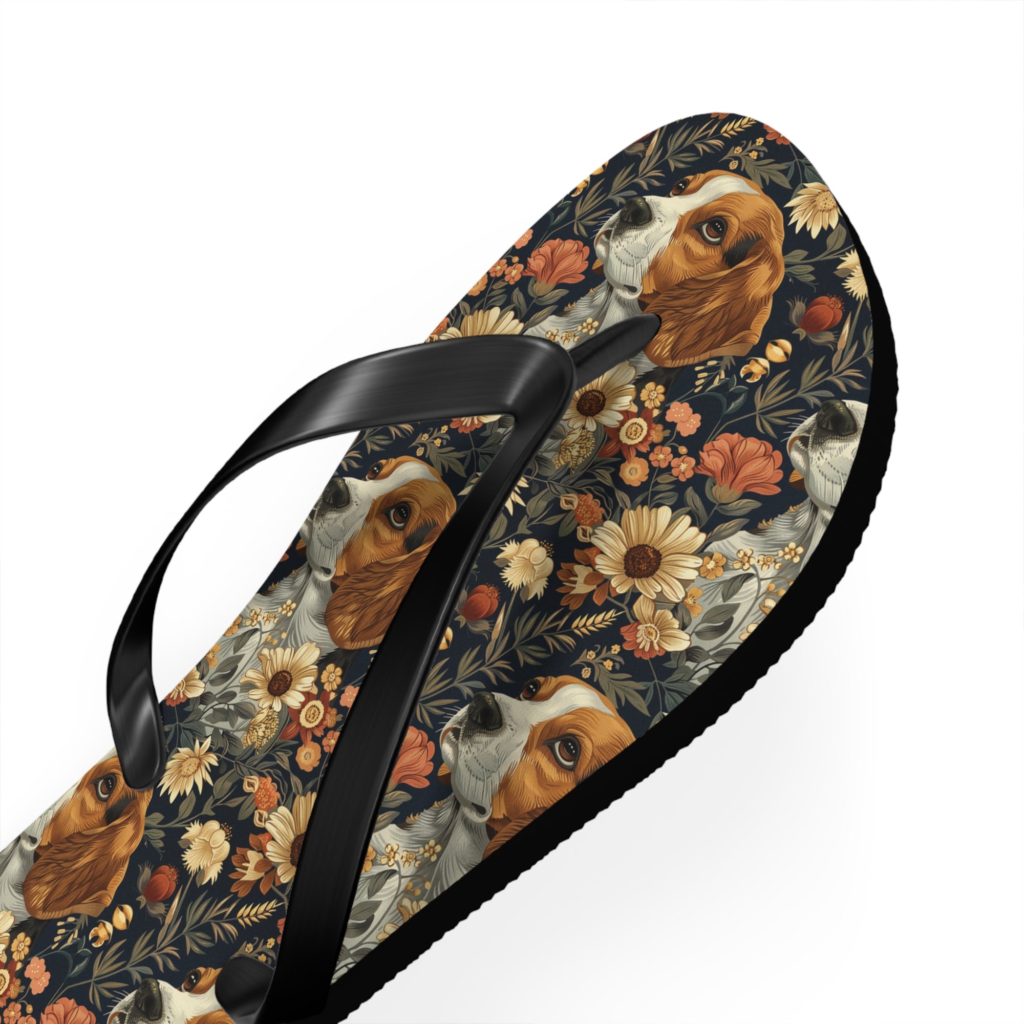 Beagle Blossoms Flip Flops