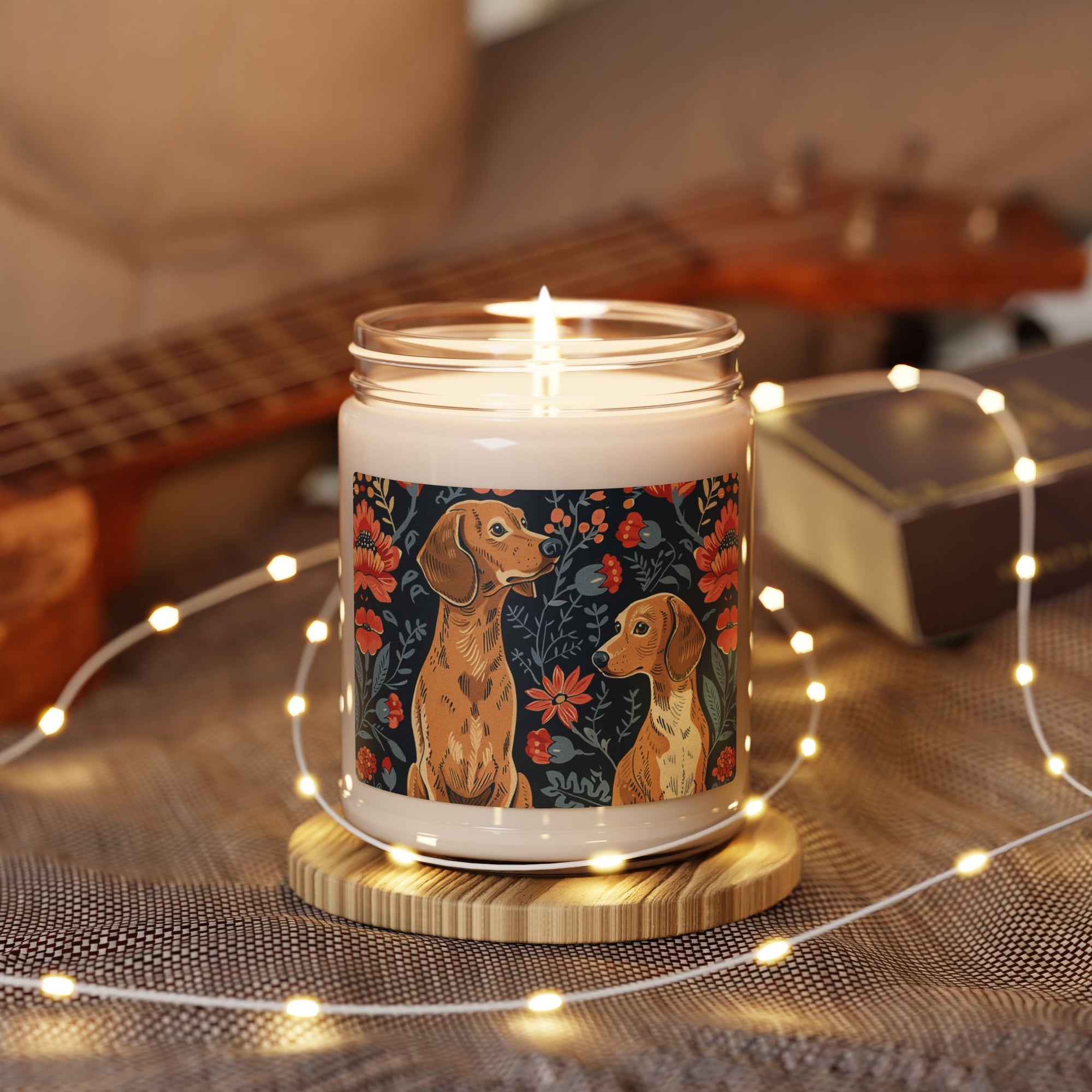 Floral Pawsome Dachsund Delight Scented Soy Candle