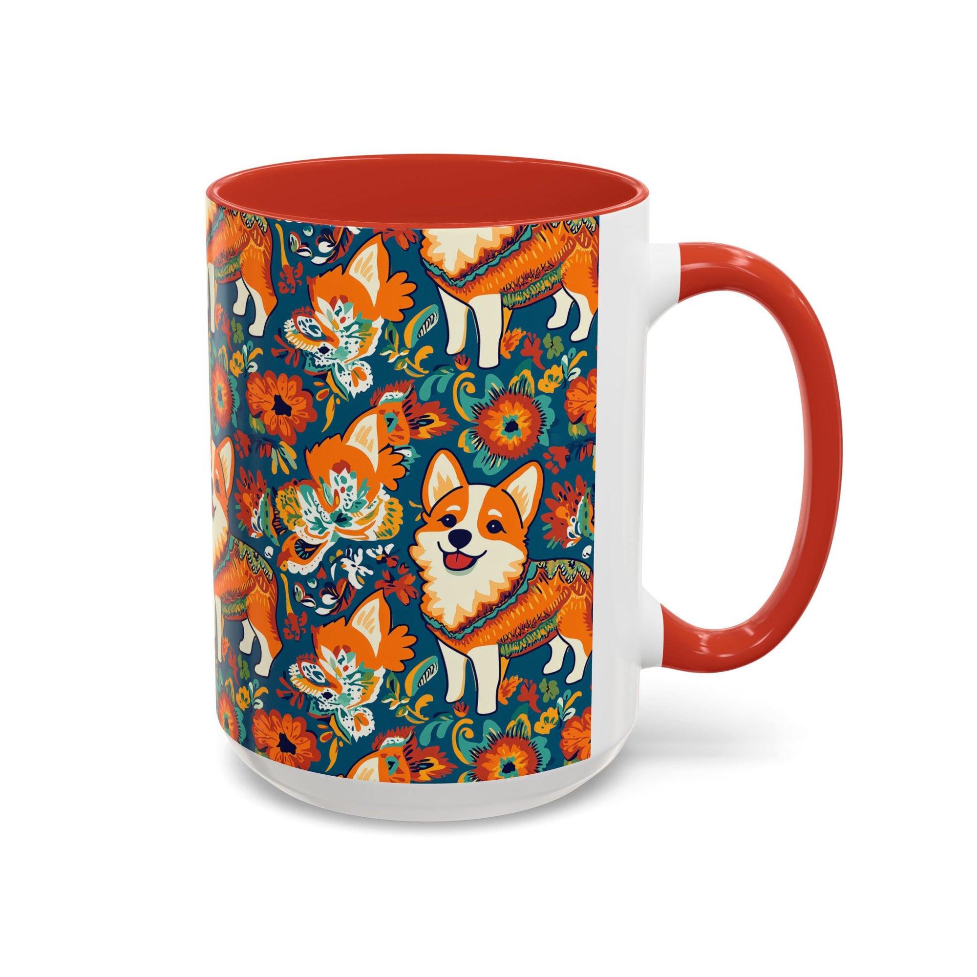 Corgi Carnival Couture Accent Coffee Mug