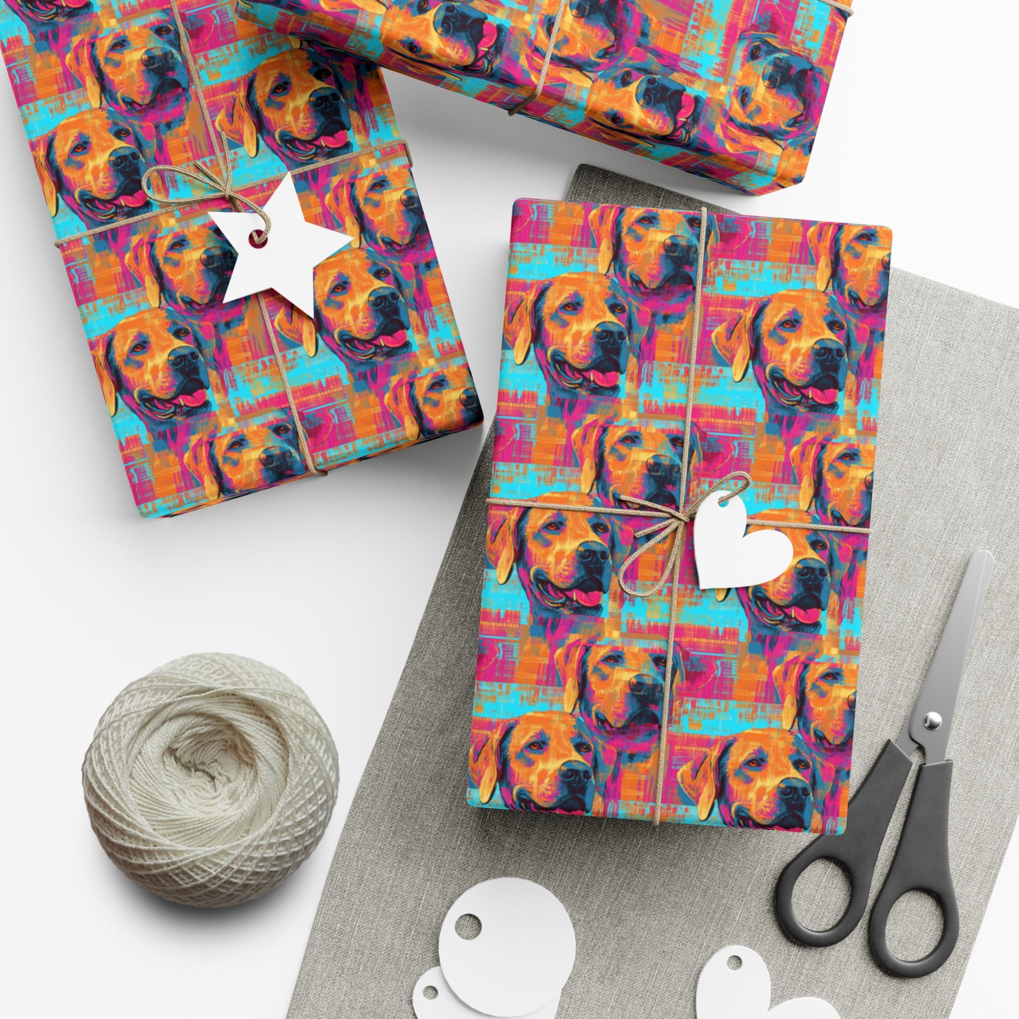 Rustic Charm Labrador Chic Gift Wrap Papers