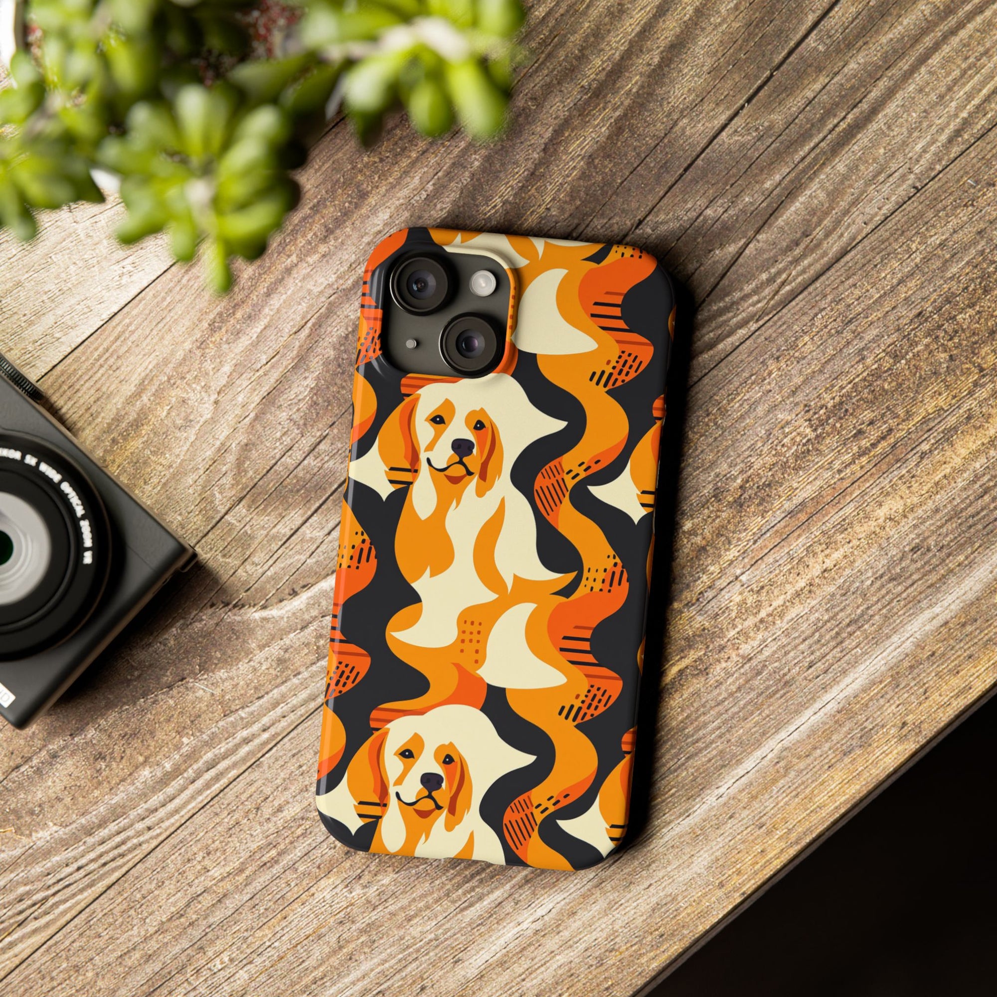 Golden Woof Abstract Glamour Slim Phone Cases