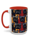 Chic Canine Checkmate - Frenchie Edition Accent Coffee Mug