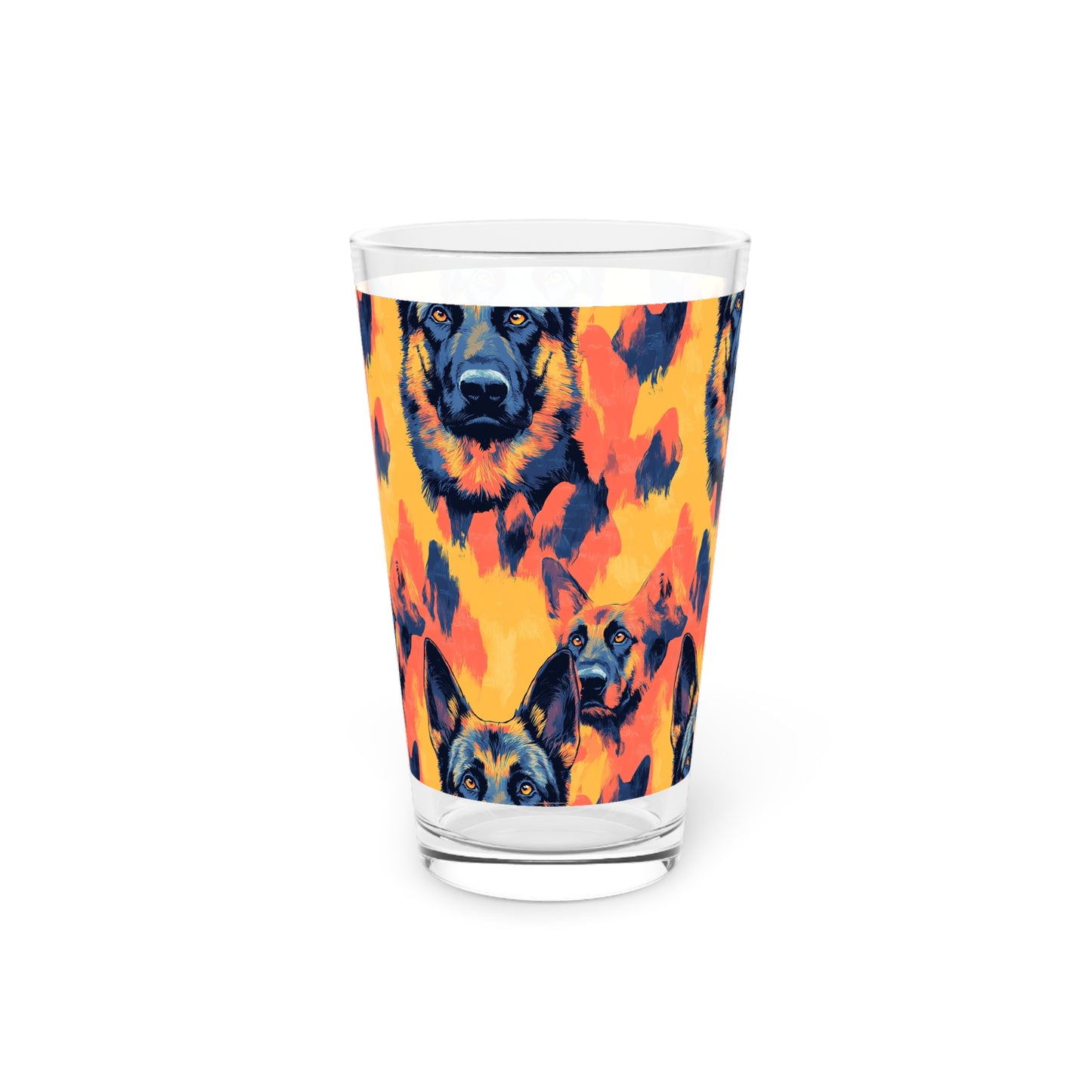 Impressionistic German Shepherds Pint Glass