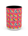 Bubblegum Glamour Bulldog Bouquet Accent Coffee Mug