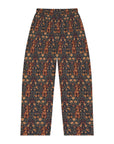 Dapper Dachshund Embroidery Elegance Women's Pajama Pants