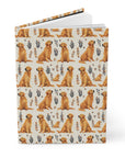 Golden Glamour Paws - Luxe Licks for Regal Retrievers Hardcover Journal Matte