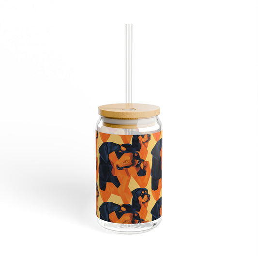 Rottweiler Chic Pawsitivity Sipper Glass