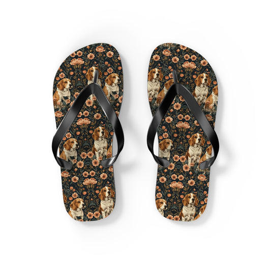 Beagle Blossom Bonanza Flip Flops