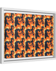 Rottweiler Chic Pawsitivity Matte Canvas, Framed