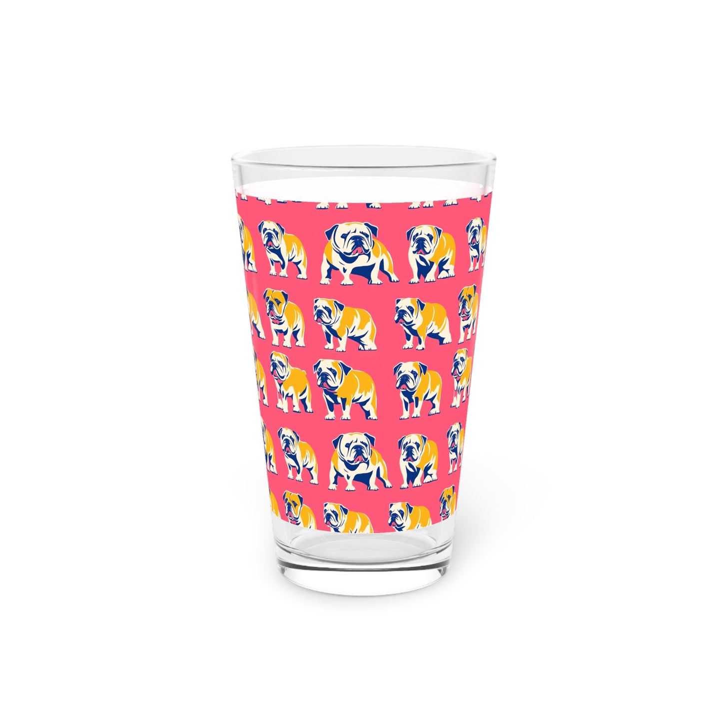 Bubblegum Glamour Bulldog Bouquet Pint Glass