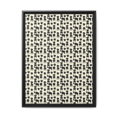 Puggie Pout Perfection Matte Canvas, Framed