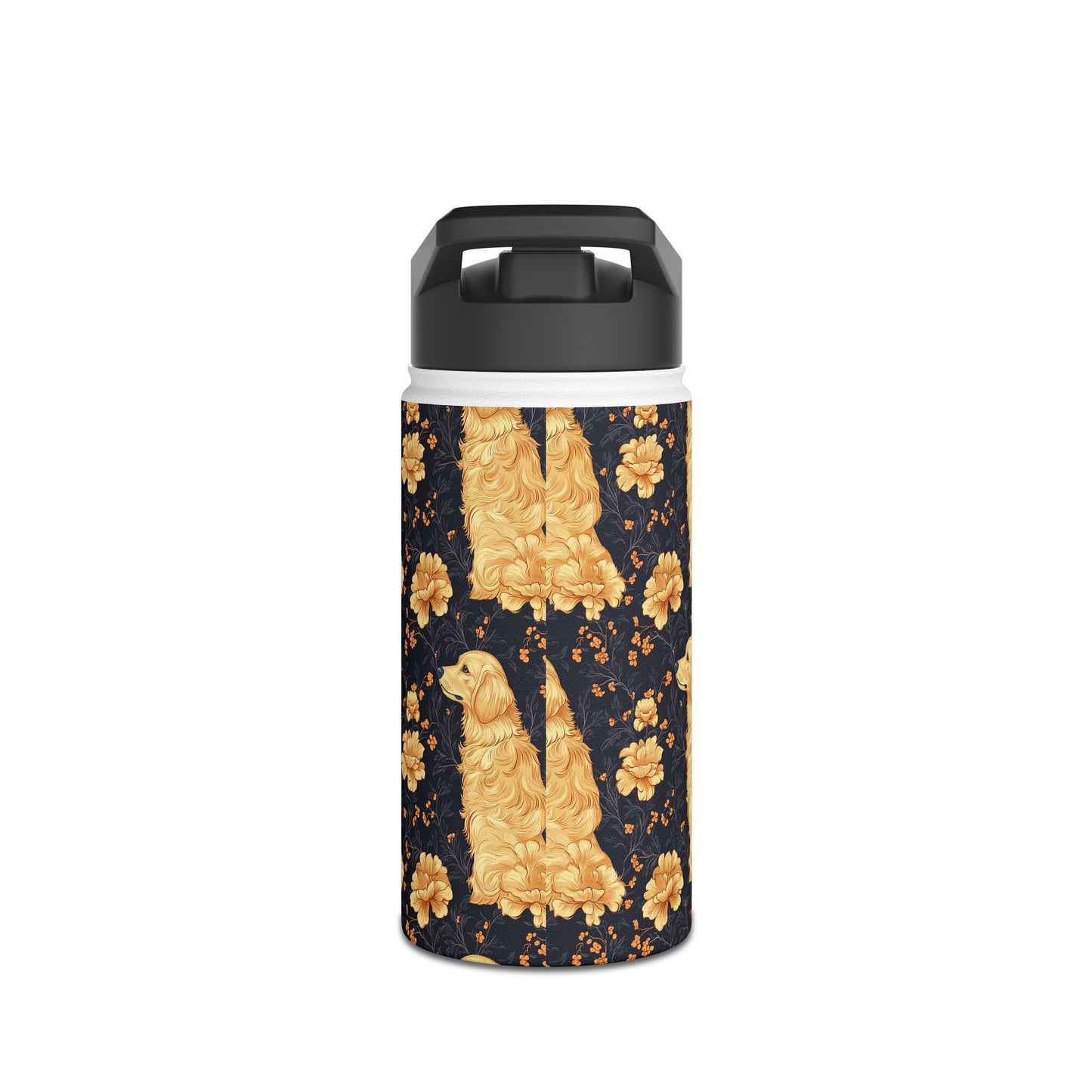 Golden Paws Floral Frenchie Stainless Steel Water Bottle