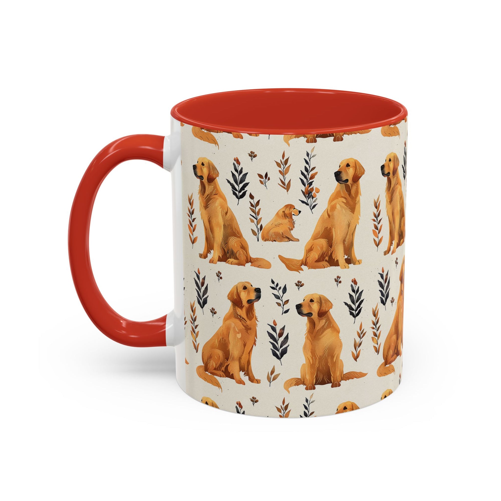 Golden Glamour Paws - Luxe Licks for Regal Retrievers Accent Coffee Mug