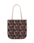 Chic Canine Checkmate - Frenchie Edition Canvas Tote Bag